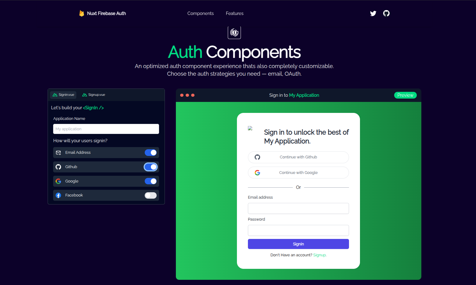 Nuxt Firebase Auth Starter